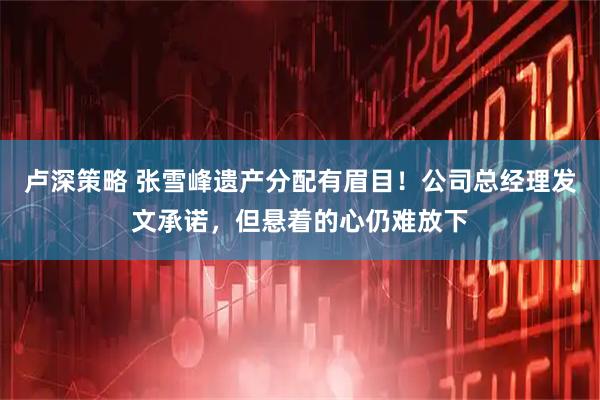 卢深策略 张雪峰遗产分配有眉目！公司总经理发文承诺，但悬着的心仍难放下