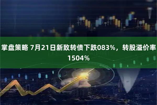 掌盘策略 7月21日新致转债下跌083%，转股溢价率1504%